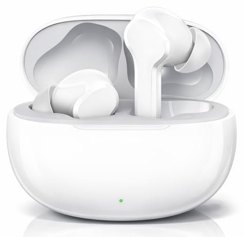 Lynacz Original Buds with AI ENC for Calls, Fast Charging Bluetooth Headset (White) (KJ76)