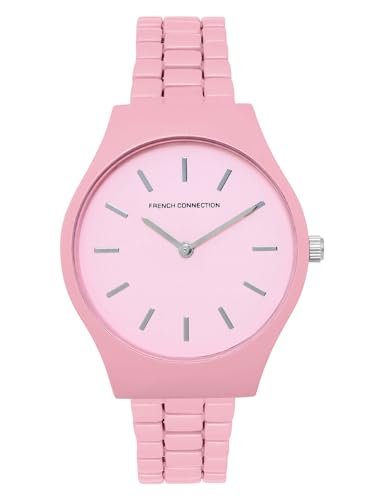 French Connection Zest Pink Round Dial Womens Analogue Watch FCS05P