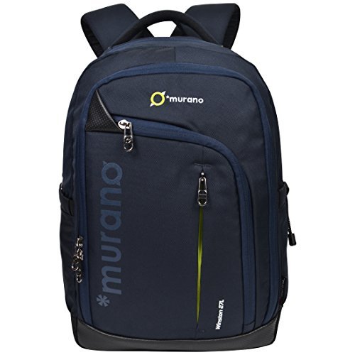 Murano Winston 27 LTR Laptop Backpack for 15.6 inch Laptop and Polyester Water Resistance Backpack for Men and Women- Navy