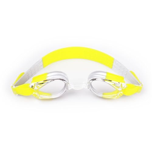 NIVIA Splash Jr. 2.0 Swimming Goggles for Adults, Polycarbonate Smoke Glass, Anti Fog, Silicon Strap, UV Protection, Comfort Fit – Yellow/Grey