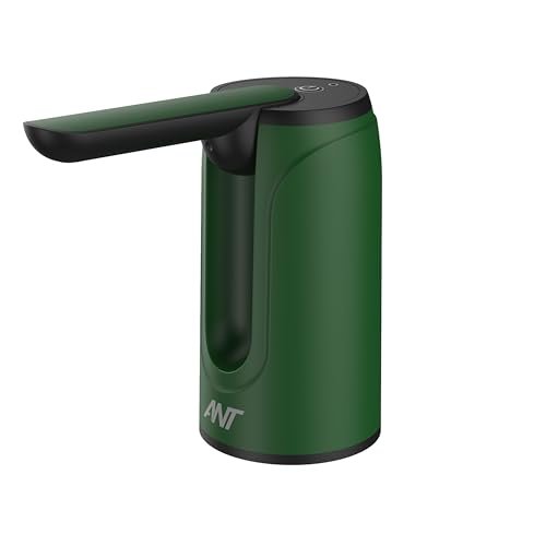 Ant H2O 20 Rechargeable Water Dispenser Pump for up to 20Ltr, Foldable Portable Water Bottle Pump USB Charging Electric Drinking Water Pump for Camping,Water Table Pump, Kitchen_ Green