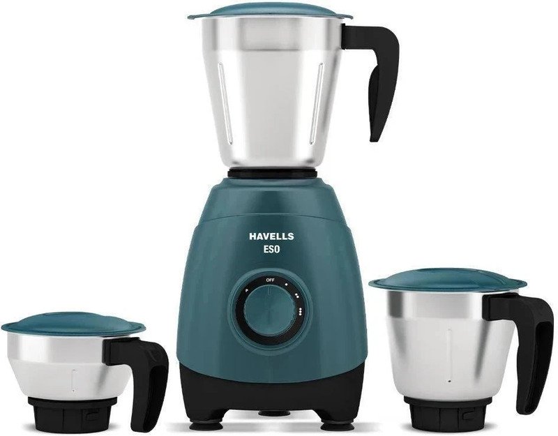 HAVELLS ESO 750 W Mixer Grinder(GHFMGELG075 | 3 Jars | Green)