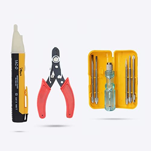 Hillgrove HGCM432M1 Electrical Non Contact Voltage Tester with 5in1 Screwdriver Kit and Wire Cutter