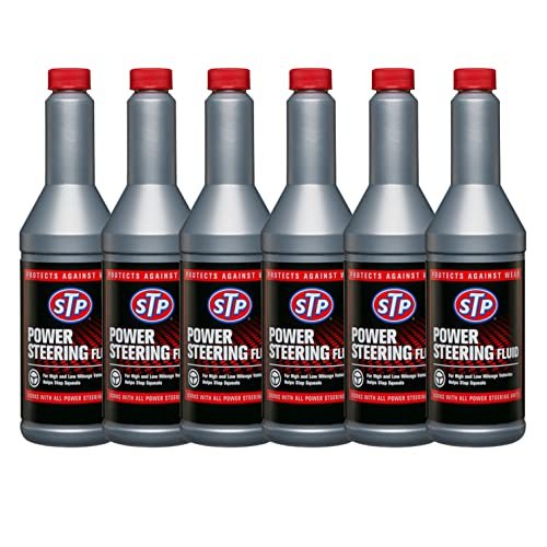 STP Power Steering Fluid – for High and Low Mileage Vehicles – Helps Stop squeals – Pack of 6