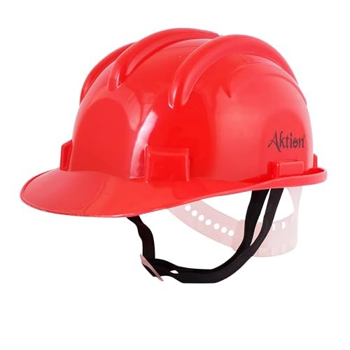 Aktion AK H11_RED Safety Helmets Nape Type, IS 2925:1984 Color: Red, Pack of 20