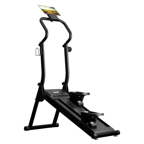 Cult Ever Climb Climber Machine | 150 kg Max Weight | 8-Level Magnetic Resistance | 3-Level Incline & Pedal Inclination | Foldable with Wheels | LED Display & Tablet Holder | Ideal for Home use