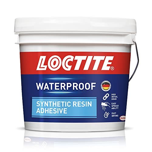 Loctite Waterproof Wood Glue, Power of Single Side Application, Bonds More Sheets with 10% Higher Coverage, compatible with Laminate, Veneer, Plywood, MDF Board, Solid Wood, Fast-Drying Adhesive, 5kg