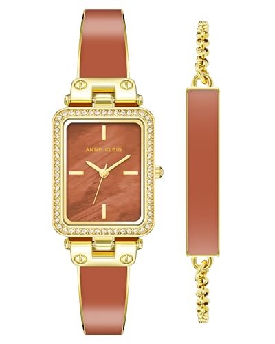 ANNE KLEIN Quartz 22 mm Rust Dial Stainless Steel Analog Watch for Women