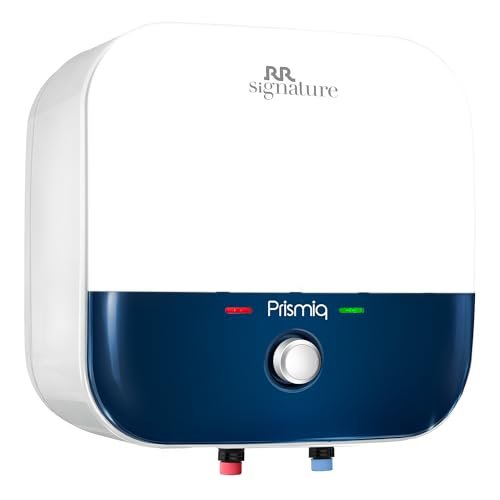 RR Signature Prismiq 25L Storage Water Heater |Glass Line Tank|8 Bar, High Rise Buildings |2 Yr Warranty on Product & 8 Yr on Tank by RR | Free Installation & Pipes