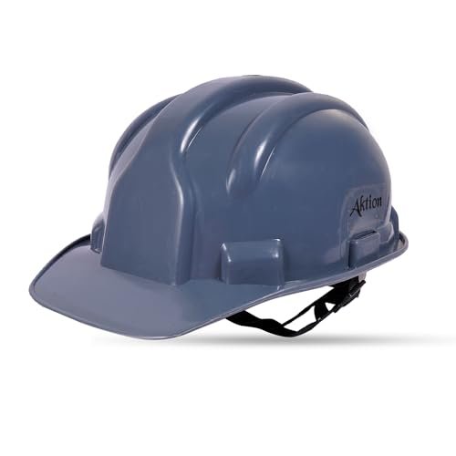 Aktion AK H02_WHT Safety Helmets Rachet Type, Color: Grey, Pack of 35, IS 2925:1984