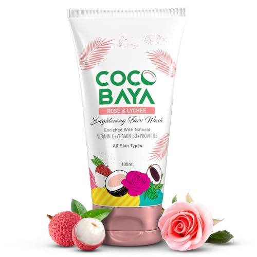 Coco Baya Brightening Face Wash, Enriched with Rose, Lychee Extracts, Vitamin C, Vitamin B3 & ProVit B5, Suitable For All Skin Types,100 Ml