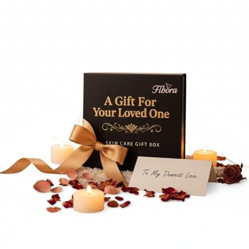 Fibora Luxury Skincare Gift Box | 5-in-1 Face & Body Care Combo for Women & Men | Face Wash + Serum + Moisturizer + Sunscreen + Handmade Soap | Premium Beauty Gift Set | All Skin Types