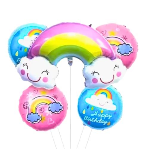 Wanna Party Cute Foil Balloon Set- Pack of 5 for theme Birthday Decoration Items, Unicorn Birthday Decoration Items, Party Decorations