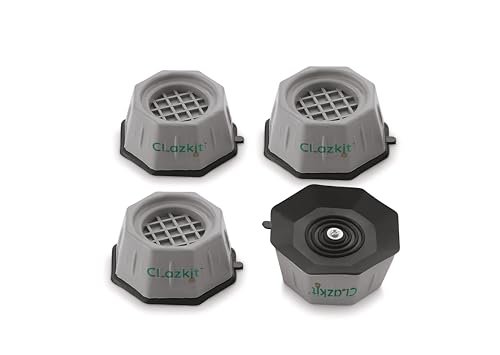 Clazkit Multi-Purpose Heavy Duty Stand Home Appliance Refrigerator/Washing Machine/Furniture/Fridge Stand, Grey (Pack of 4)