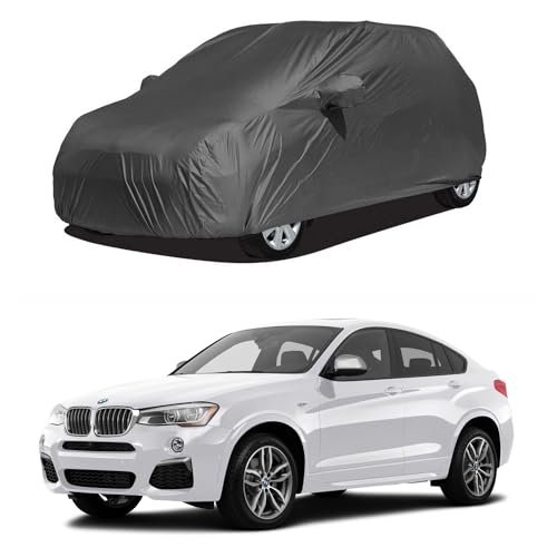 Oshotto/Recaro 100% Dust Proof, Water Resistant Grey Car Body Cover with Mirror Pocket Compatible with BMW X4