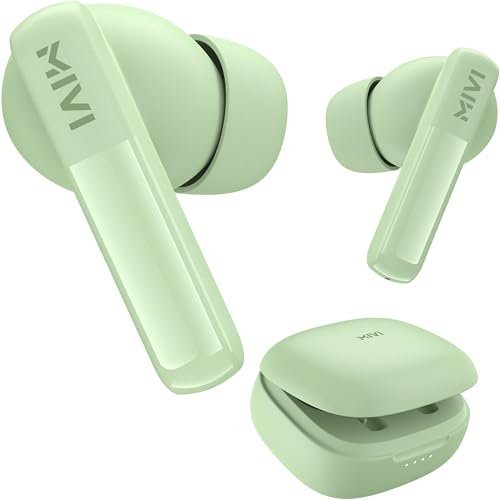 Mivi DuoPods Echo Earbuds [New Launch], 60 Hours Playtime, AI-ENC for HD Calls, 13mm Drivers, IPX 4.0, BT v5.3, Made in India True Wireless Bluetooth Ear Buds