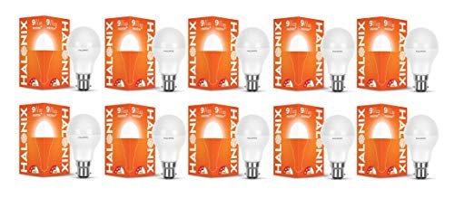 Halonix 9W B22 LED Cool White Bulb, Pack of 10