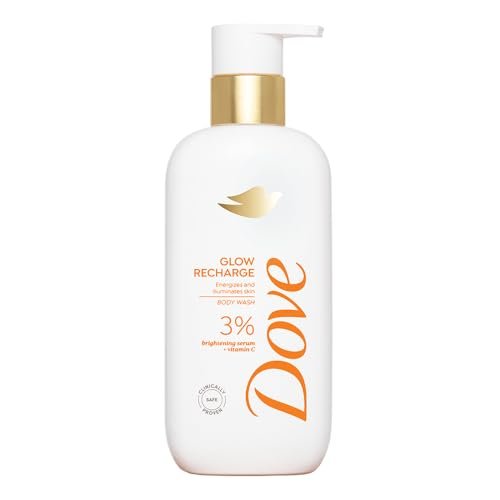 Dove Glow Recharge Serum Body Wash | 3% Brightening Serum + Vit C | Energizes & Illuminates skin | Paraben & SLS free | 300 ml