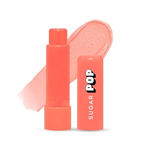 SUGAR POP Nourishing Lip Balm| Castor Oil, Shea Butter & Avocado Oil | Hydrating | 4.5gm – 05 Peach