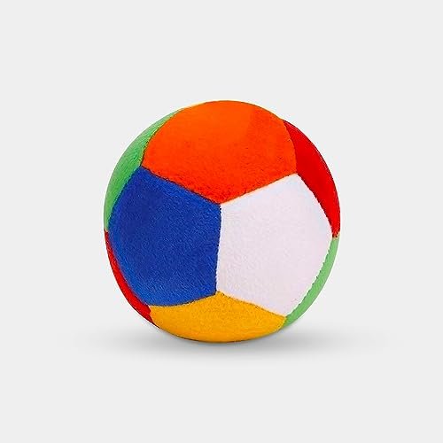 EITHEO Plush Soft Toy Ball for Baby and Kids – Super Soft Ball for Safe and Joyful Play(10cm)(Multicoloured)