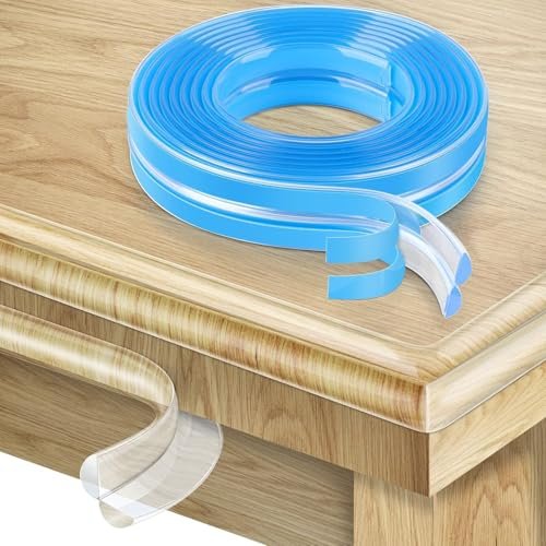 EKDHRA 6-Meter Edge Protector, Baby Proofing Edge Protector Strip for Baby, Child Proof Table Edge Protectors Guards Safety Bumper Cover for Furniture Desk Crib Gate Bed Wall Soft Silicone