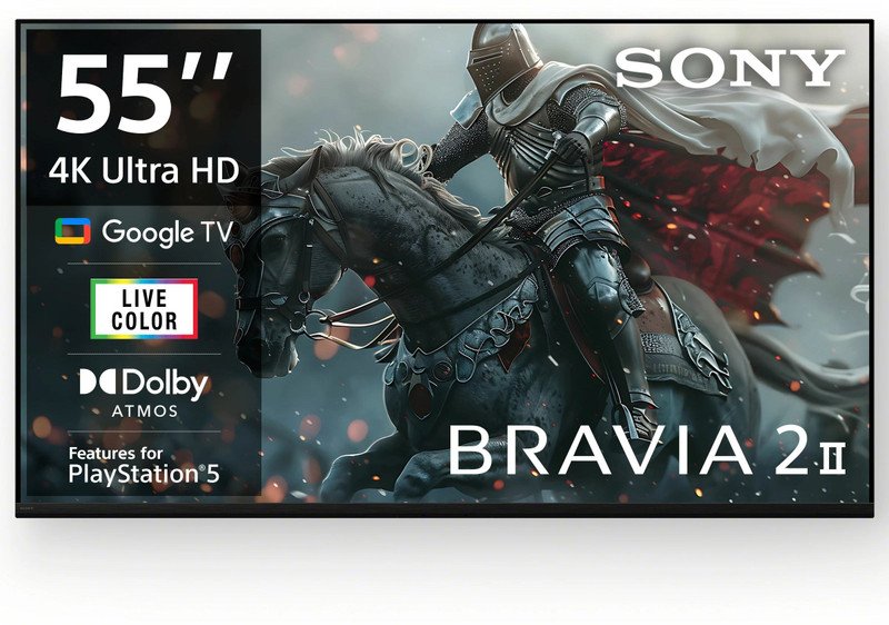 SONY BRAVIA 2 II 138.8 cm (55 inch) Ultra HD (4K) LED Smart Google TV 2025 Edition(K-55S25EM2)