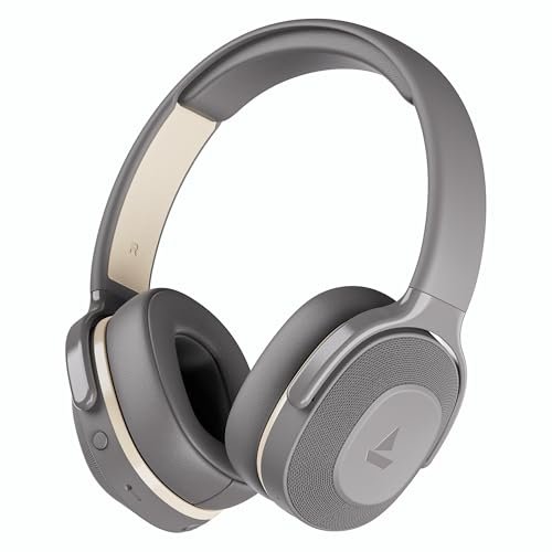 Boat 2025 Launch Rockerz 413, 60H Battery, 40Mm Drivers, Dual Pair,ENx Tech, Low Latency, Stream Ad Free Music via App Support, Bluetooth Headphones, Wireless Over Ear Headphone with Mic (Ash Grey)
