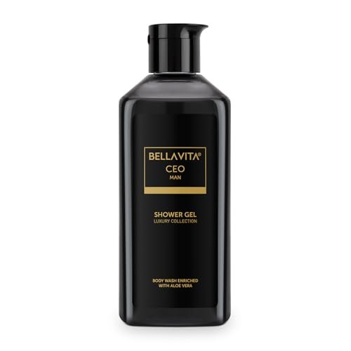 BELLAVITA CEO Man Body Wash 250ml Refreshing Shower Gel for Men | Deep Cleansing, Hydrating and Moisturising Skin with Aloe Vera & Charcoal Powder