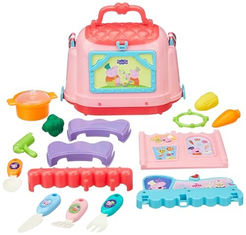 Amazon Brand – Jam & Honey- Peppa Pig Purse Kitchen Set | Toy for Kids Age 3+ Years