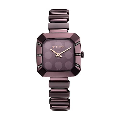 Titan Glitz Purple Dial Purple Bimetal Strap Watch for Women – NS95208QD01