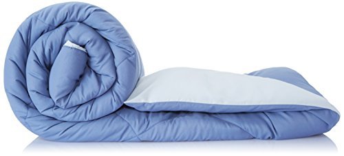 Amazon Brand – Solimo Microfibre Reversible Comforter, Single (Stone Blue & Silver Grey, 200GSM)