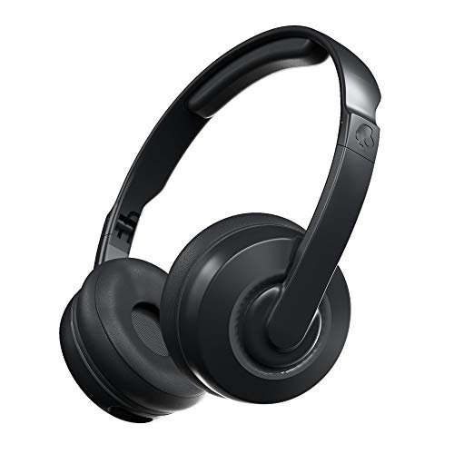 Skullcandy Cassette Bluetooth 5.0 On-Ear Wireless Headphones with Mic, 22Hr Playtime, Rapid Charge, Collapsible Design – Black