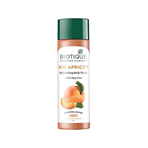 Biotique Bio Apricot Refreshing Body Wash | Keeps Skin Fresh and Clean | Brightens Skin and Reducing Dark Spots | 100% Botanical Extracts | Suitable for All Skin Types | 190ml