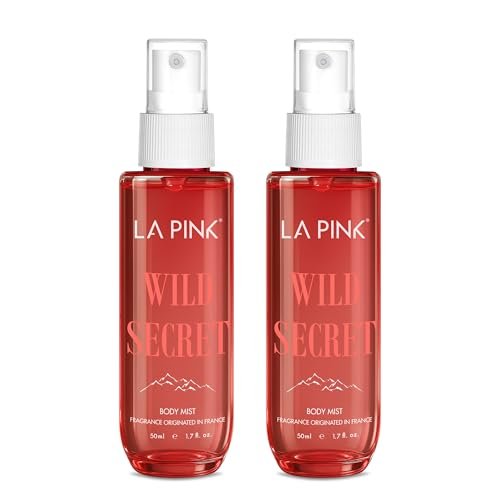 La Pink Wild Secret Body Mist for Women | French-Inspired Fragrance Long Lasting Perfume Body Mist Spray for Women with Oud & Musk Notes | 50ml (Pack of 2)