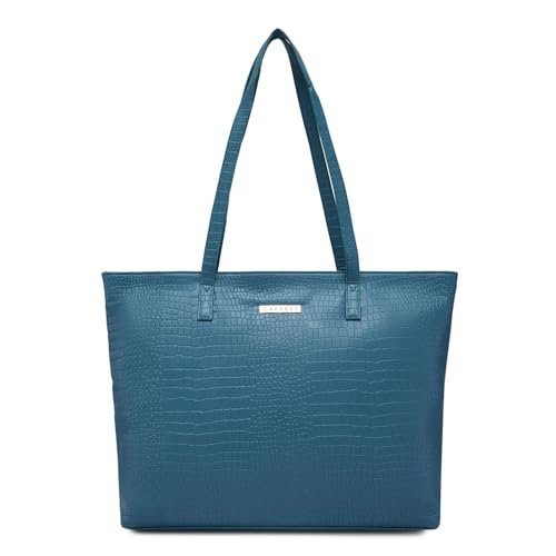 Caprese Womens Oprah T Large Teal Shoulder Tote Bag