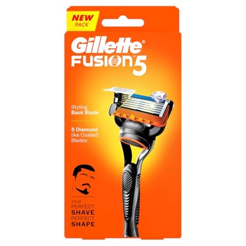 Gillette Fusion Manual Razor for Men with styling back blade for Perfect Shave and Perfect Beard Shape