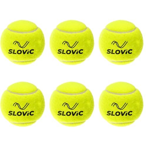 SLOVIC Cricket Balls for Home [Pack of 6] | Practice Tennis Ball Cricket | Lightweight & High-Bounce Rubber Cricket Balls | Ideal for Street Matches, Indoor & Outdoor Cricket, Green