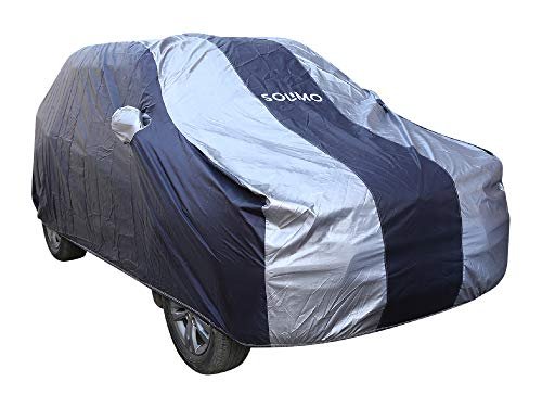 Amazon Brand – Solimo Maruti Vitara Brezza Uv Protection & Dustproof Car Cover (Dark Blue & Silver), for Car