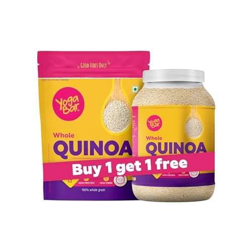Yogabar whole Quinoa 2 Kg | 100% Whole Quinoa | Weight Loss alternative to Rice and Wheat | High In Iron & Fibre |