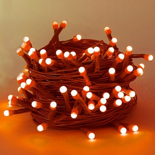Lexton 40 LED Power Pixel Serial String/Fairy Light | Plug Sourced | Suitable for Home & Outdoor Decoration, Diwali, Christmas, Ramadan, Wedding, Party, Festival (Pack of 5, Orange)