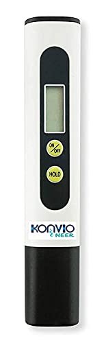 Konvio Neer Imported Tds Meter, Total Dissolved Solids Meter, Water Quality Tester, Ppm Tester For Water Testing – White