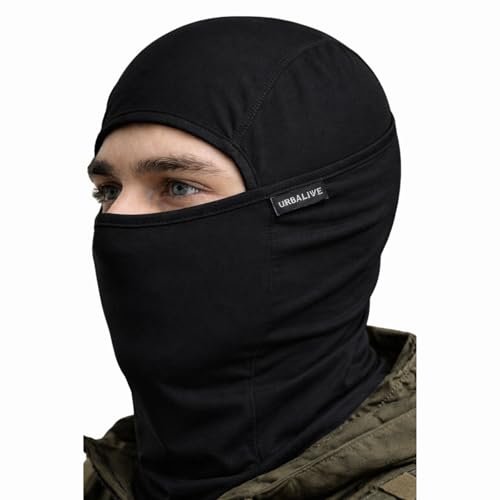 Universal Full Face Balaclava Mask for Men & Women | Lycra Stretch Bike Mask with UV Protection | Breathable Bike, Cycling, Riding, Running, Winter & Outdoor Sports (Black)