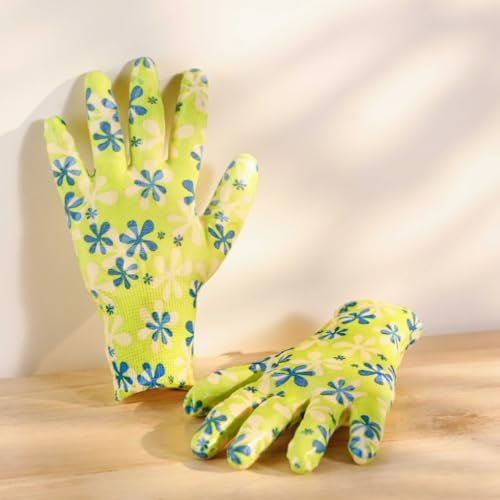 UGAOO Gardening Gloves for Home Garden (1 Pair) – Durable Hand Gloves for Gardening Work, Plant Care, Digging, Weeding & Outdoor Tasks | Reusable Protective Garden Gloves – Green