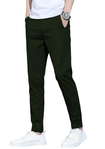 LOUIS SENSE Men Casual Trouser (TROUSER-01) (in, Numeric, 30, Standard, Green)