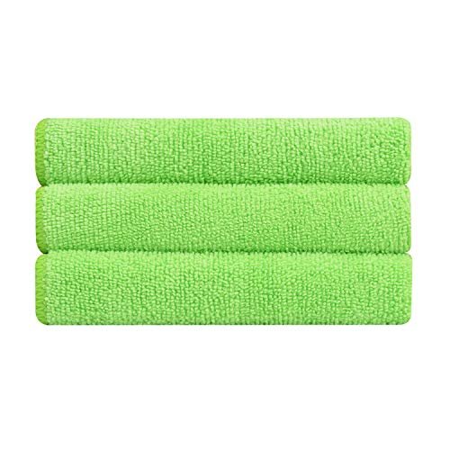 Bathla Spic & Span Multi Purpose Micro Fiber Cleaning Cloth – 340 GSM: 30cmx30cm (Pack of 3 – Fluorescent Green)