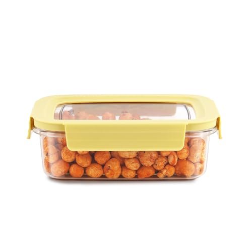 CELLO Stylelock Kitchen Storage Container Box 410 ml, Baby Green | Multipurpose Airtight See Through Plastic Kitchen Storage Organiser Container Canister for Flour, Spices, Cereal, Grains & Groceries