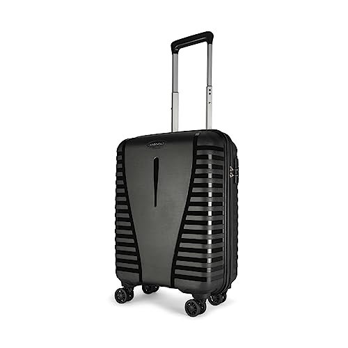 Aristocrat Cabin Airpro 55 Cm(Small) Polypropylene 360 Degree 8 Wheels Trolley Bag for Travel Hard Case Luggage, Lightweight with Combination Lock & Robust Trolley with 3 Years Warranty (Black)