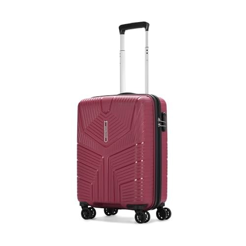 Aristocrat Cabin Prime 55 Cm Small Polypropylene Hard-Sided 8 Spinner Trolley Bag with Combination Lock, 3 Years Warranty (Red)