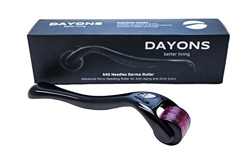 Dayons 1.5mm Derma Roller for Beard & Hair Growth, Skin Care & Scar Removal – Titanium Microneedle Roller for Face, Scalp & Body – Reduces Stretch Marks, Wrinkles & Acne Scars