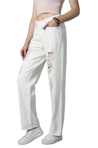 High Star Women’s Classic Jeans (HSWJNS1989_White_1